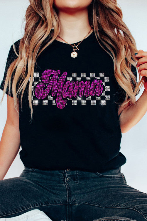 Rhinestone mama shirt