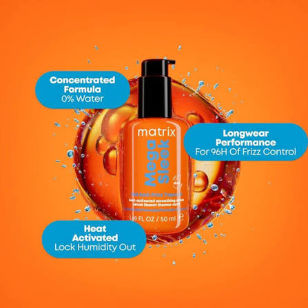 Matrix mega sleek 96h anti-frizz topcoat