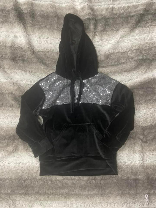 Hooded glitter top