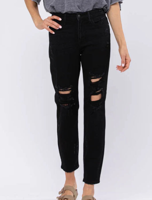 THE STANDOUT JUDY BLUE BLACK BOYFRIEND JEANS