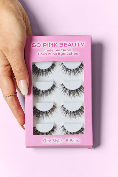 SO PINK BEAUTY Faux Mink Eyelashes 5 Pairs