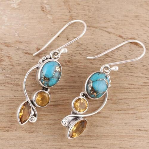 Geometric Alloy Dangle earrings